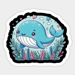 Happy Whale Sticker